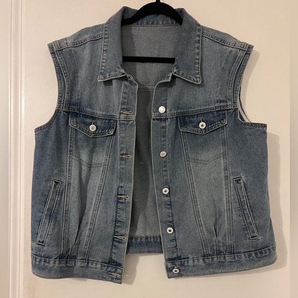 Denim Sleeveless Vest size XL - Picture 1 of 6